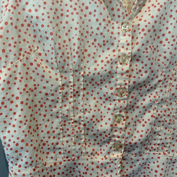 Polka dot short sleeve blouse by April Cornell - Picture 3 of 8